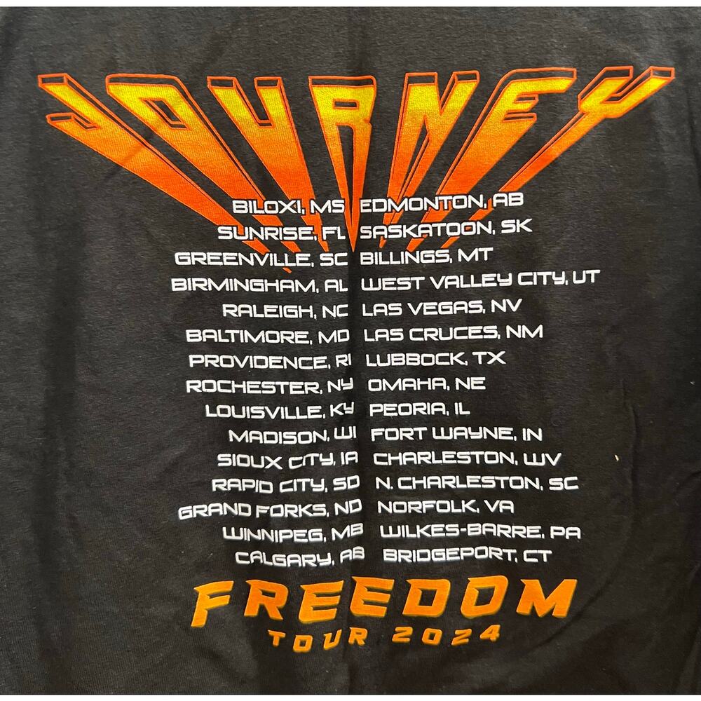 Journey authentic band merch Freedom World Tour 2024 concert tee  NWOT Sz M - Picture 5 of 5